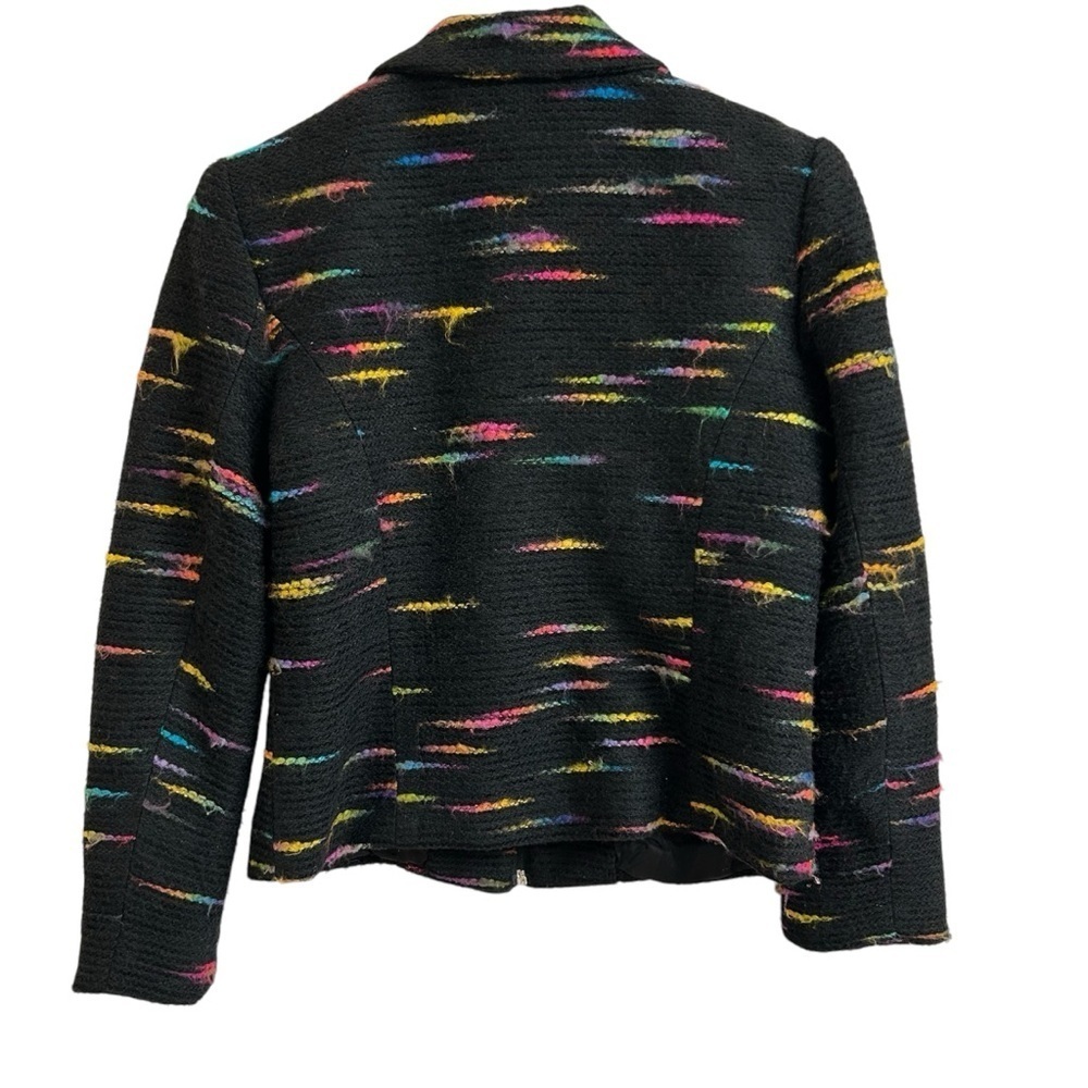 Giancarlo Ferrari Women Petite Size 6P Tweed Multicolor Lined Long Sleeve Jacket - Picture 2 of 7